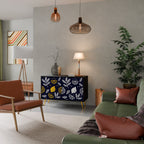 CITRUS BLACK AND WHITE Aparador de 2 Portas em Acabamento Preto