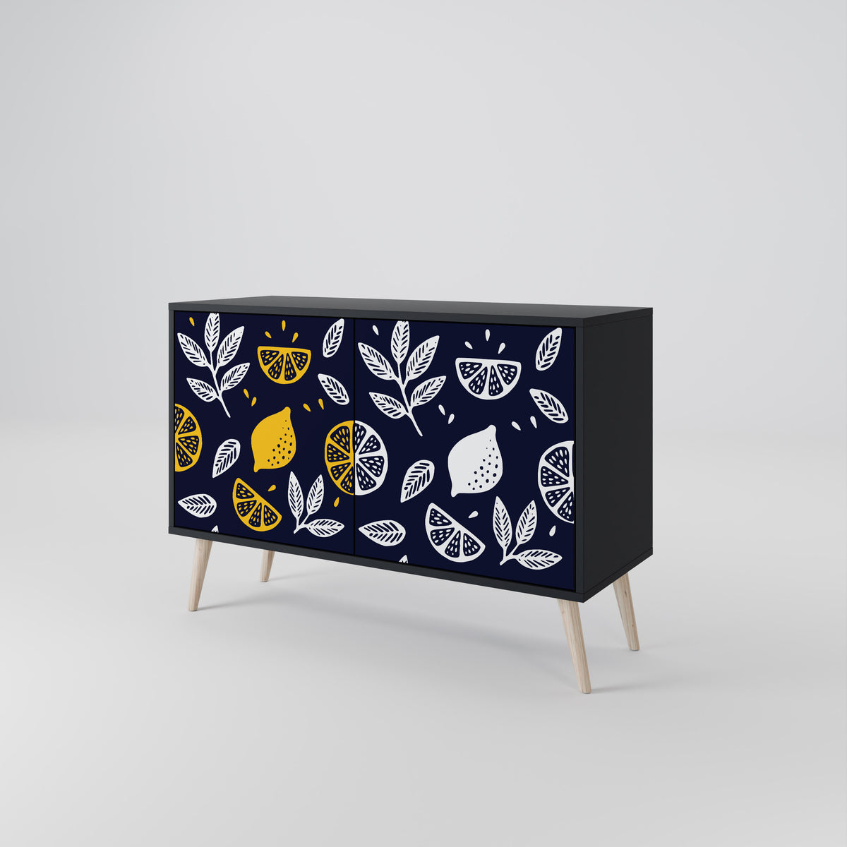 CITRUS BLACK AND WHITE Aparador de 2 Portas