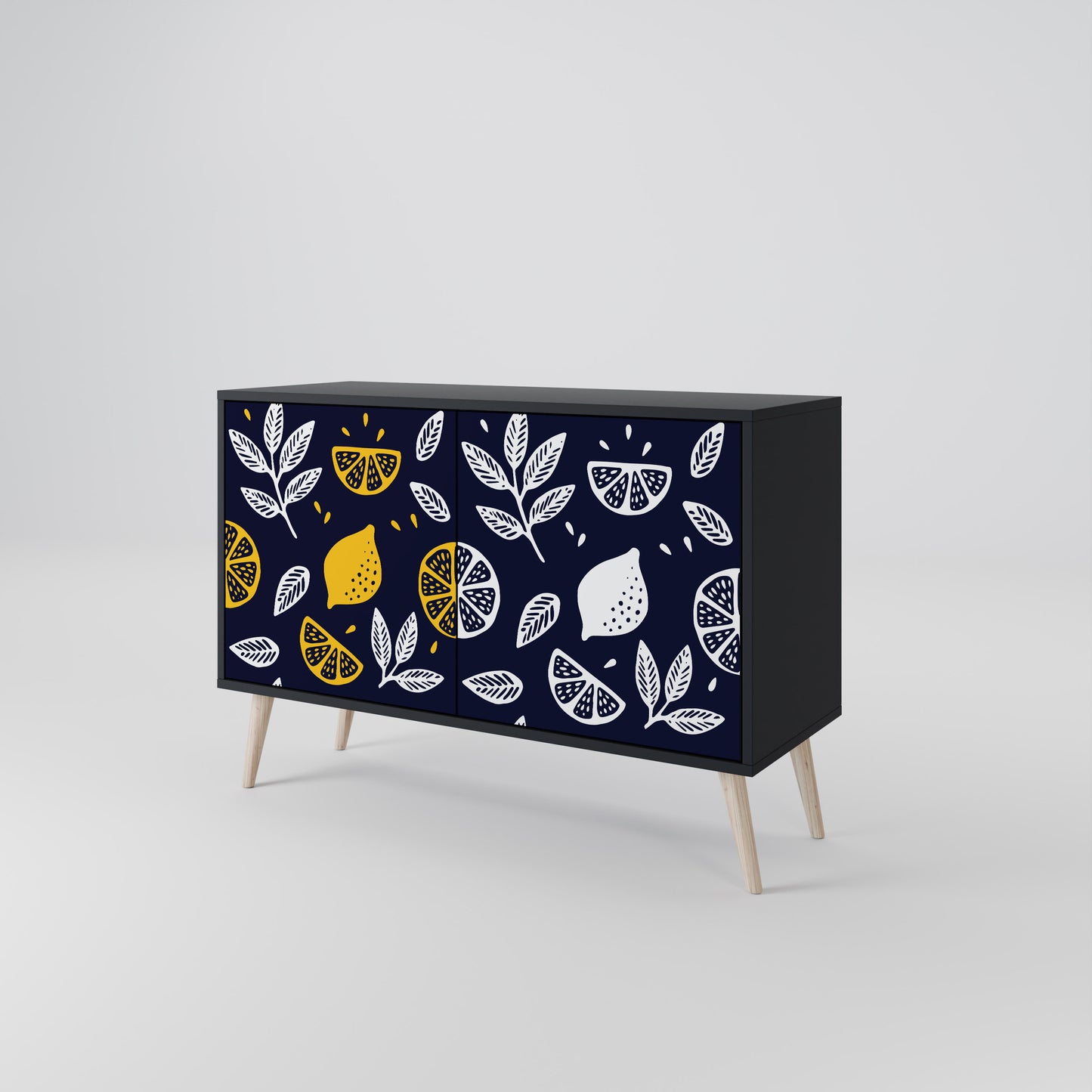 CITRUS BLACK AND WHITE Aparador de 2 Portas