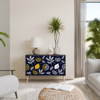 CITRUS BLACK AND WHITE Aparador de 2 Portas em Acabamento Preto