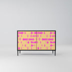 SKATEBOARD ARTISTRY Aparador de 2 Portas em Acabamento Preto