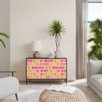 SKATEBOARD ARTISTRY Aparador de 2 Portas em Acabamento Preto