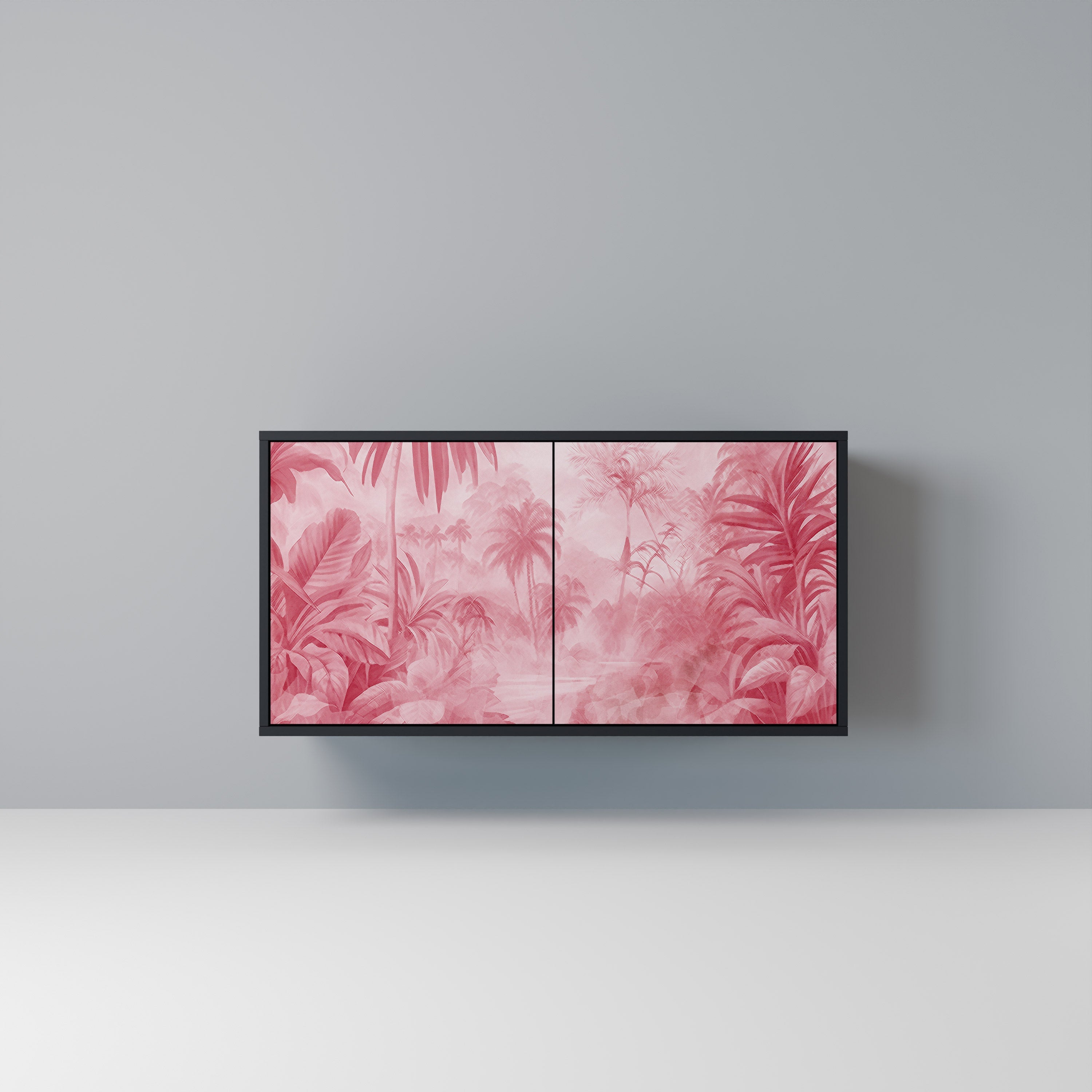 SWEET TROPICS Aparador de 2 Portas em Acabamento Preto