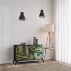 VERDURE ABYSS Aparador de 2 Portas em Acabamento Preto