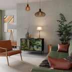 VERDURE ABYSS Aparador de 2 Portas em Acabamento Preto