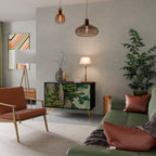 VERDURE ABYSS Aparador de 2 Portas em Acabamento Preto