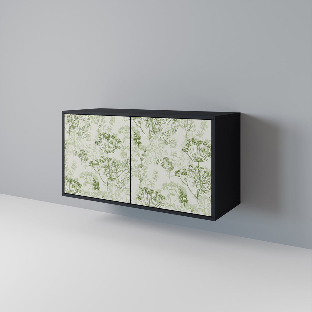 FENNEL BALDACHIN Aparador de 2 Portas em Acabamento Preto