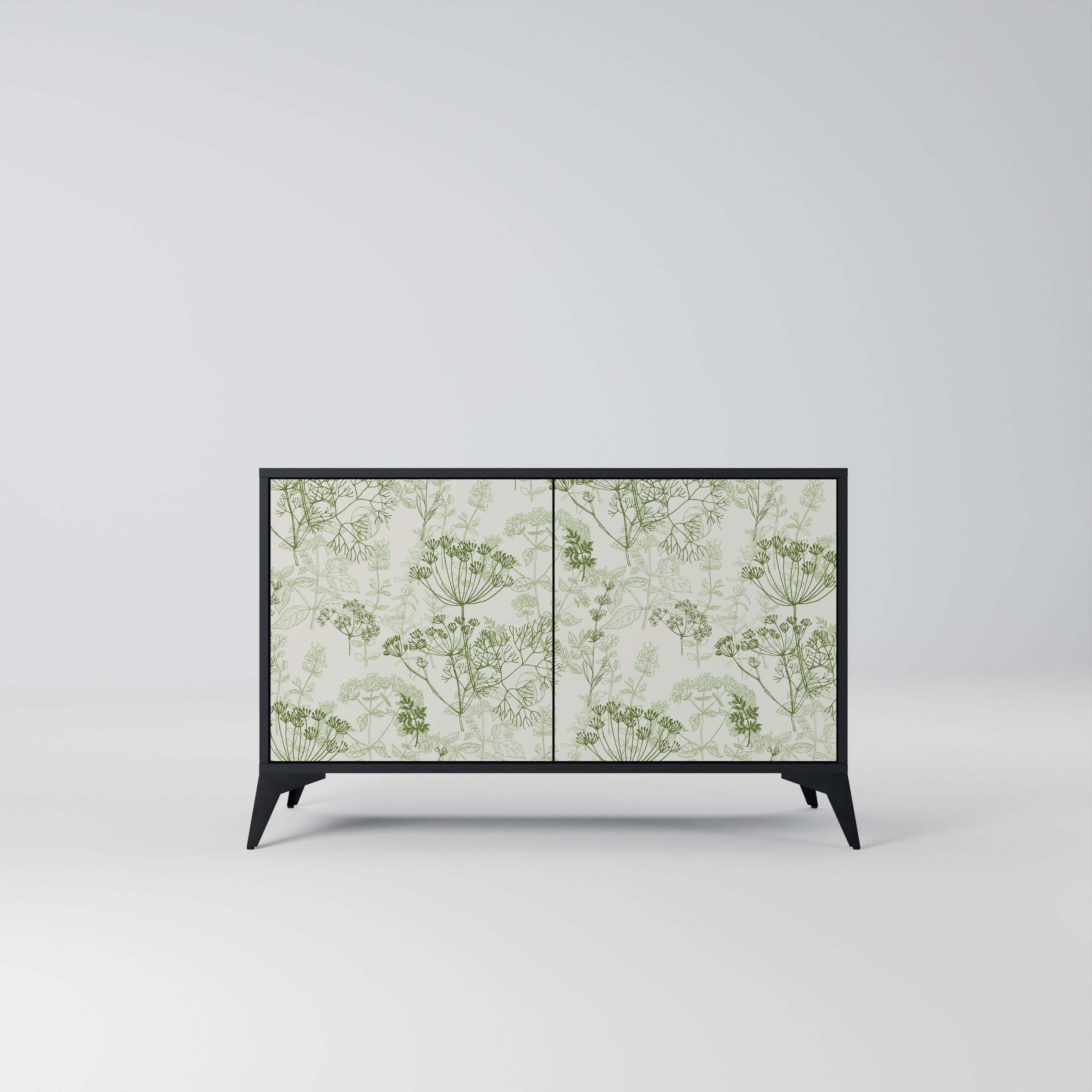 FENNEL BALDACHIN Aparador de 2 Portas em Acabamento Preto