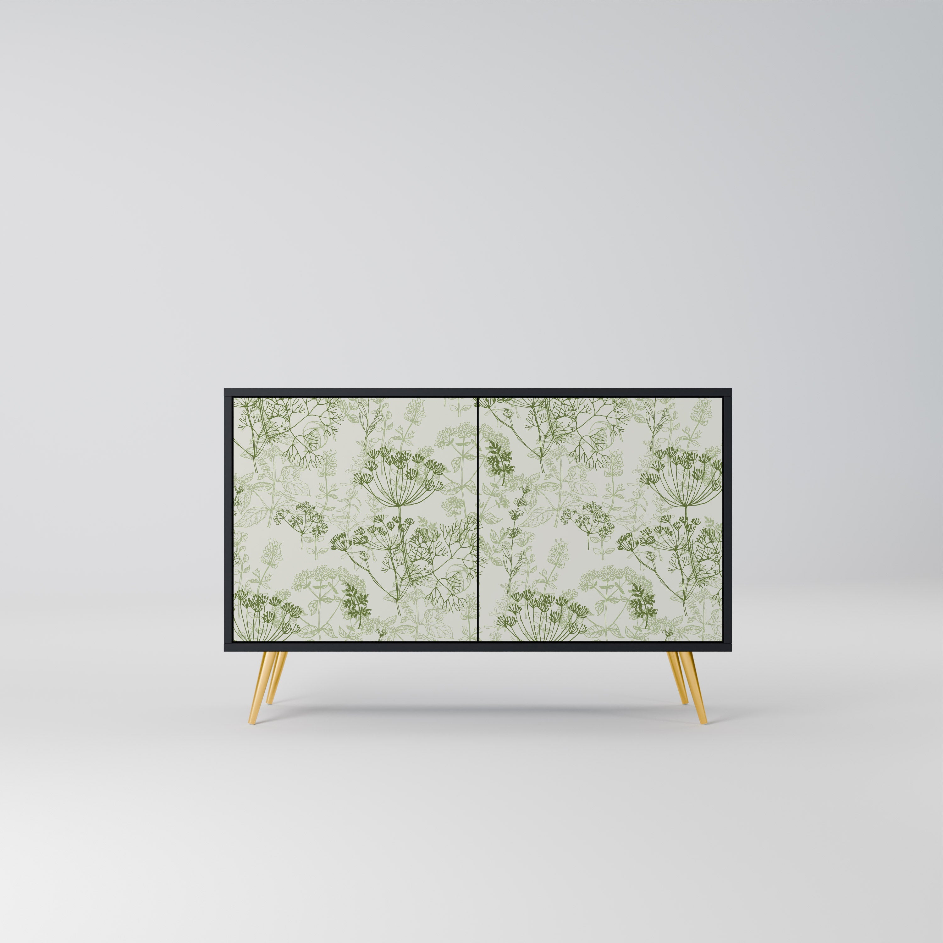 FENNEL BALDACHIN Aparador de 2 Portas em Acabamento Preto