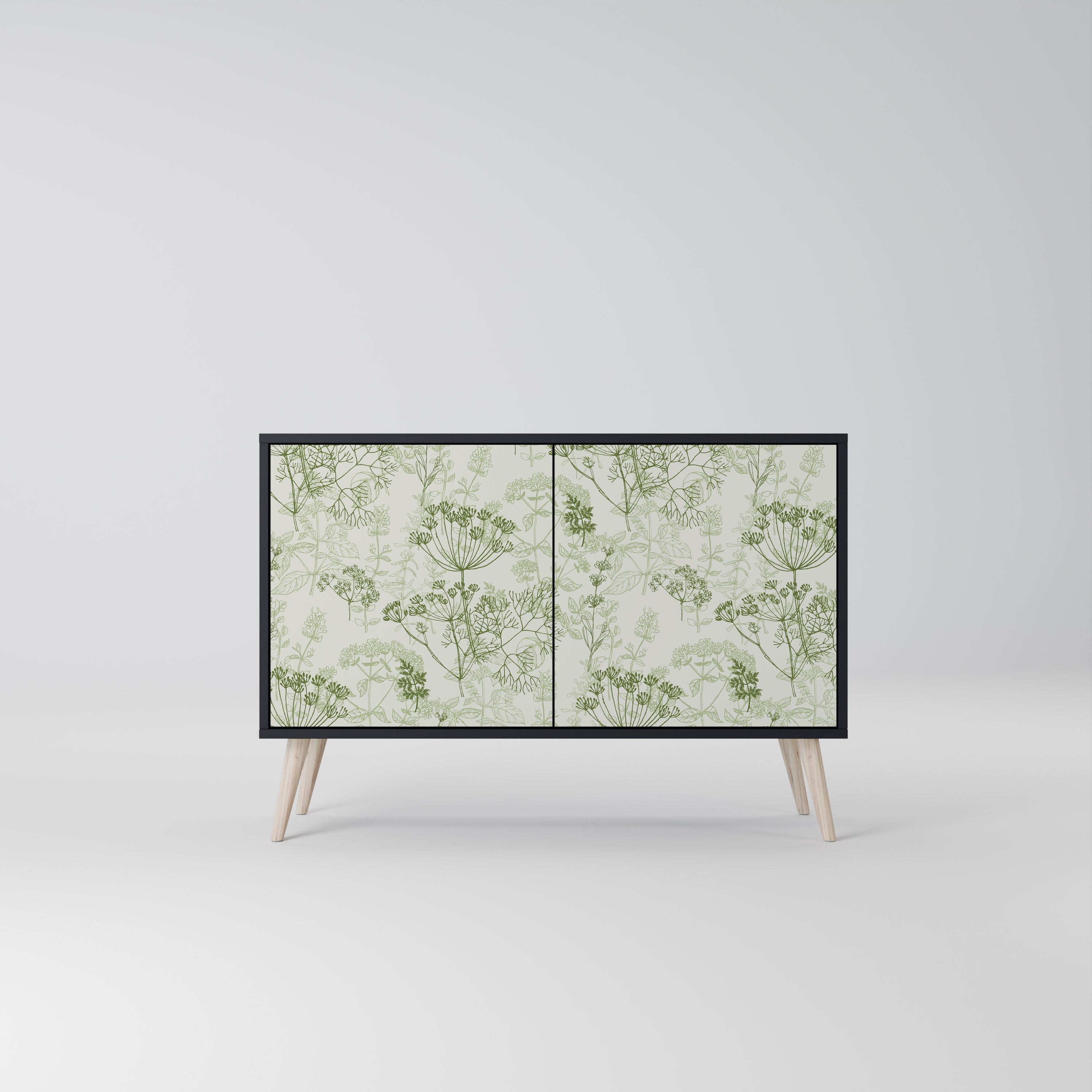 FENNEL BALDACHIN Aparador de 2 Portas em Acabamento Preto