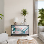 VELVET CROSSING Aparador de 2 Portas em Acabamento Preto