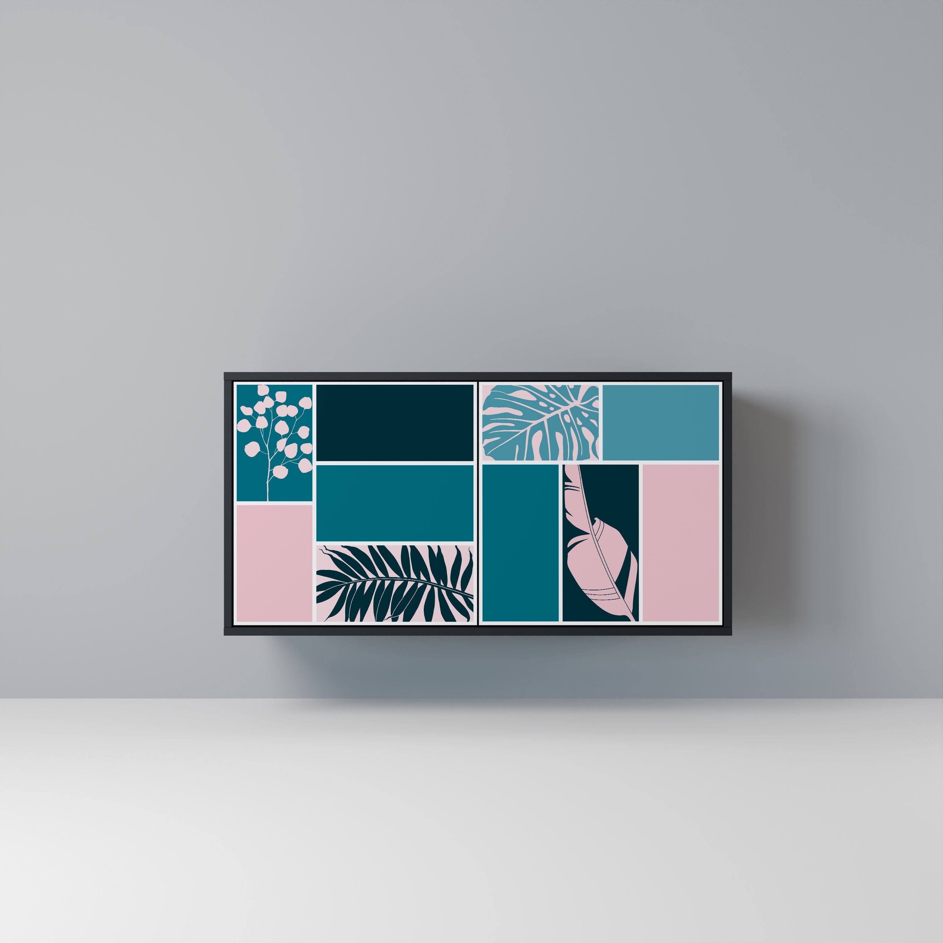 COMBINATION OF SHAPES Aparador de 2 Portas em Acabamento Preto