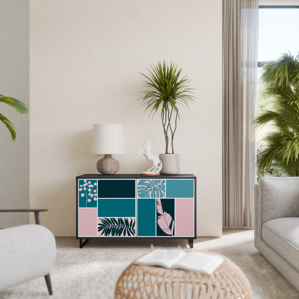 COMBINATION OF SHAPES Aparador de 2 Portas em Acabamento Preto