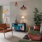 COMBINATION OF SHAPES Aparador de 2 Portas em Acabamento Preto