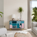 COMBINATION OF SHAPES Aparador de 2 Portas em Acabamento Preto