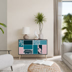 COMBINATION OF SHAPES Aparador de 2 Portas em Acabamento Preto