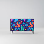 CACTUS VIBES 2-Door Sideboard in Black Finish