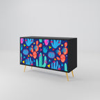 CACTUS VIBES 2-Door Sideboard in Black Finish