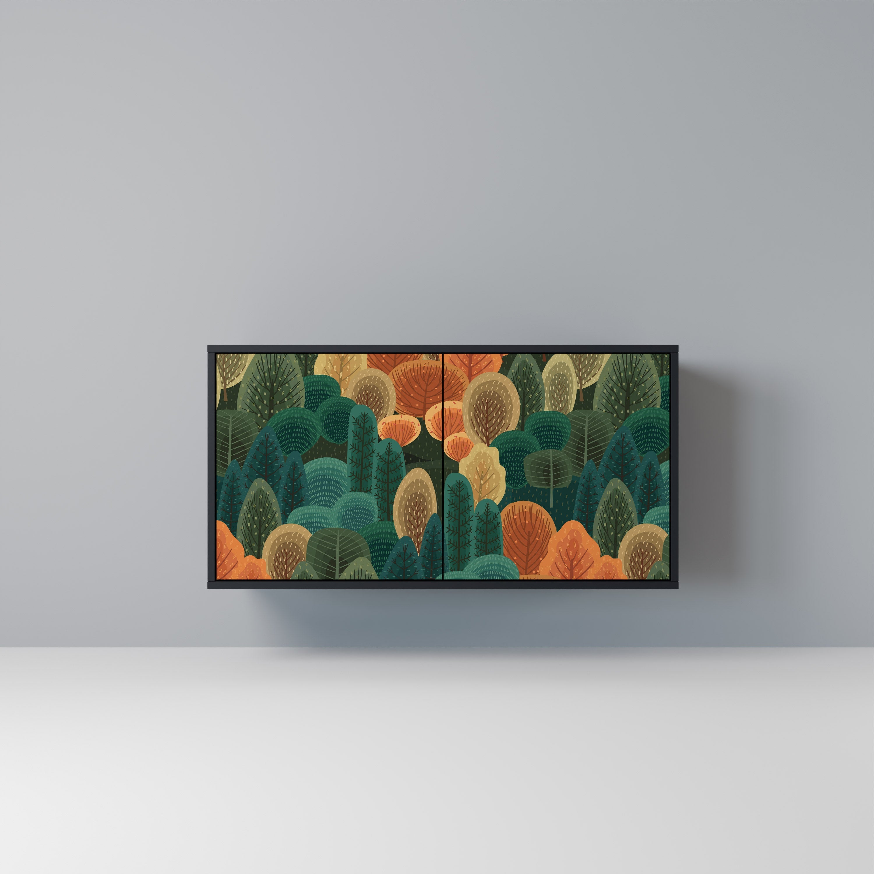 AUTUMN KALEIDOSCOPE Aparador de 2 Portas em Acabamento Preto