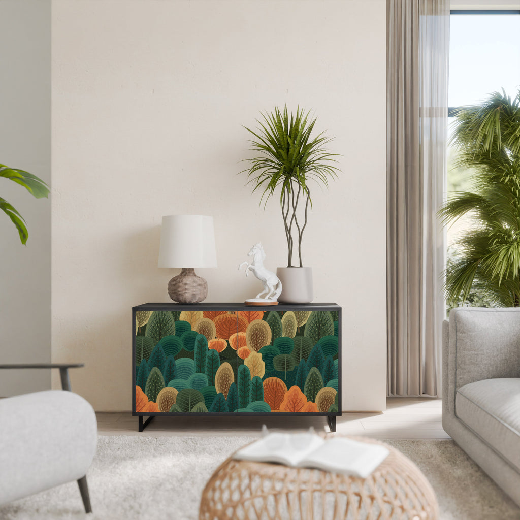 AUTUMN KALEIDOSCOPE Aparador de 2 Portas em Acabamento Preto