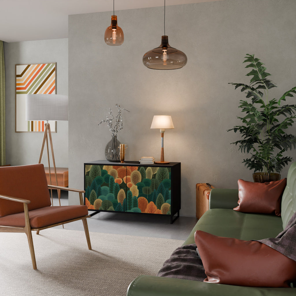 AUTUMN KALEIDOSCOPE Aparador de 2 Portas em Acabamento Preto