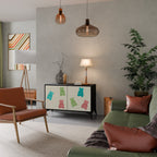 GUMMY BEARS Aparador de 2 Portas em Acabamento Preto