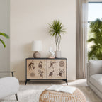 AFRICAN STYLE 2-Door Sideboard in Black Finish