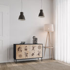 AFRICAN STYLE 2-Door Sideboard in Black Finish