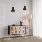 AFRICAN STYLE 2-Door Sideboard in Black Finish