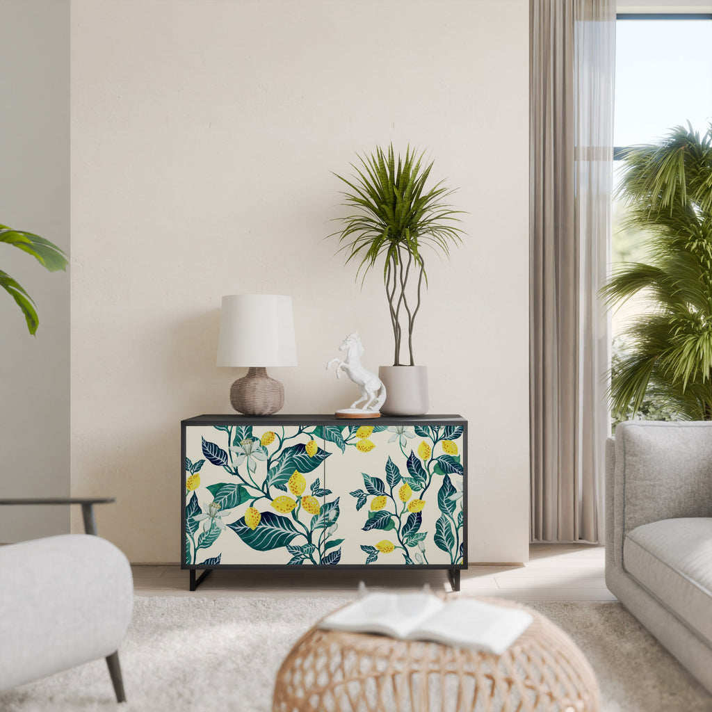 LEMON TREE Aparador de 2 Portas em Acabamento Preto