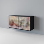 VEILED SUMMIT Aparador de 2 Portas em Acabamento Preto