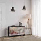 VEILED SUMMIT Aparador de 2 Portas em Acabamento Preto