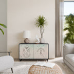 DELICATE BEAUTY Aparador de 2 Portas em Acabamento Preto