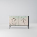 DELICATE BEAUTY Aparador de 2 Portas em Acabamento Preto