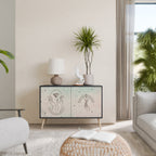 DELICATE BEAUTY Aparador de 2 Portas em Acabamento Preto