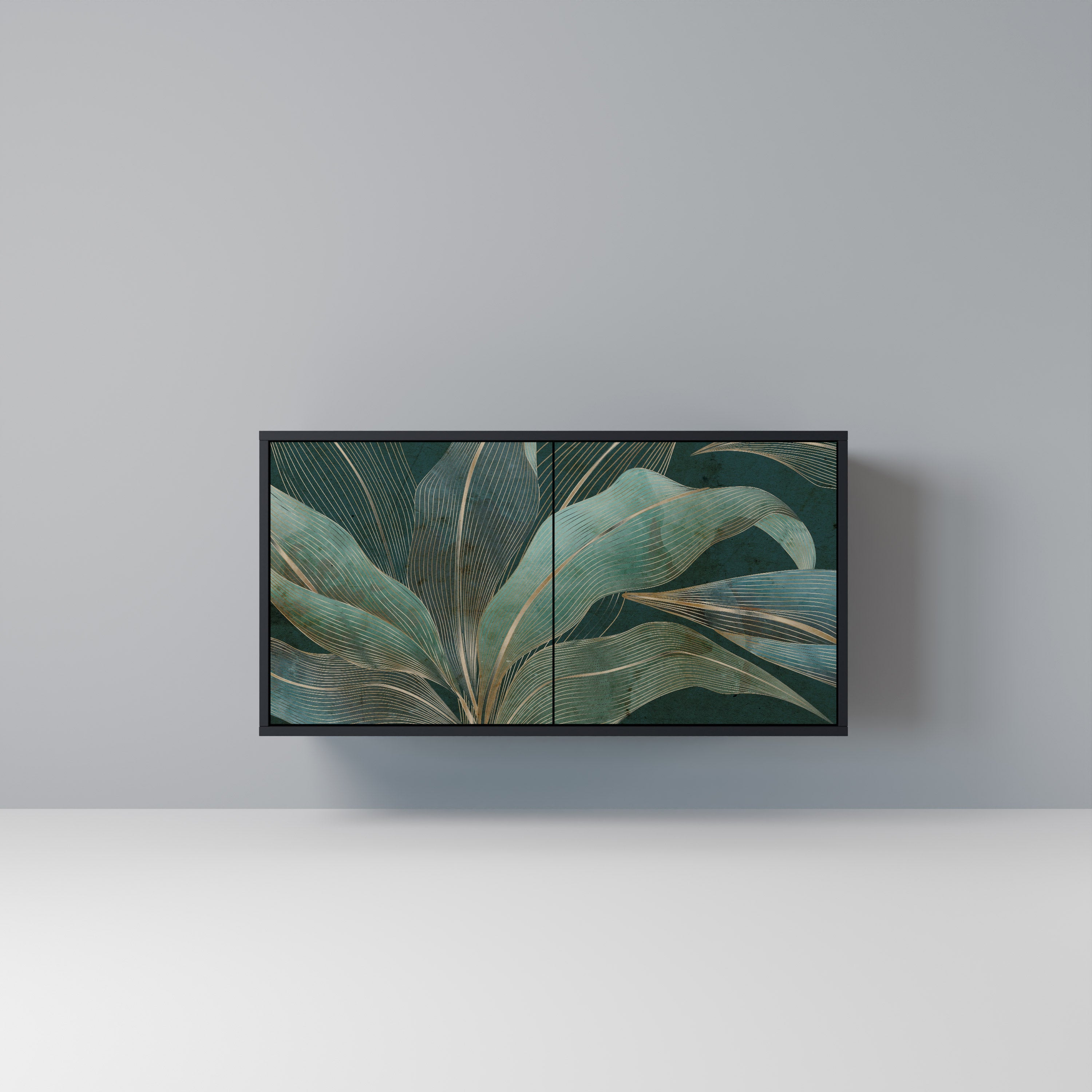 ROYAL GREEN Aparador de 2 Portas em Acabamento Preto