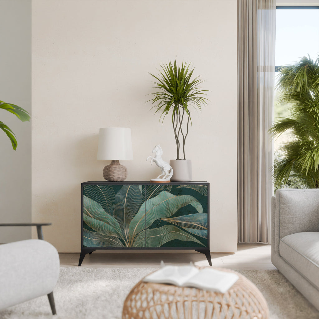 ROYAL GREEN Aparador de 2 Portas em Acabamento Preto