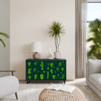 DESERT GREEN 2-Door Sideboard in Black Finish