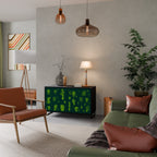 DESERT GREEN 2-Door Sideboard in Black Finish