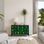 DESERT GREEN 2-Door Sideboard in Black Finish