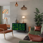 DESERT GREEN 2-Door Sideboard in Black Finish