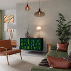 DESERT GREEN 2-Door Sideboard in Black Finish