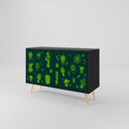 DESERT GREEN 2-Door Sideboard in Black Finish