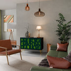 DESERT GREEN 2-Door Sideboard in Black Finish