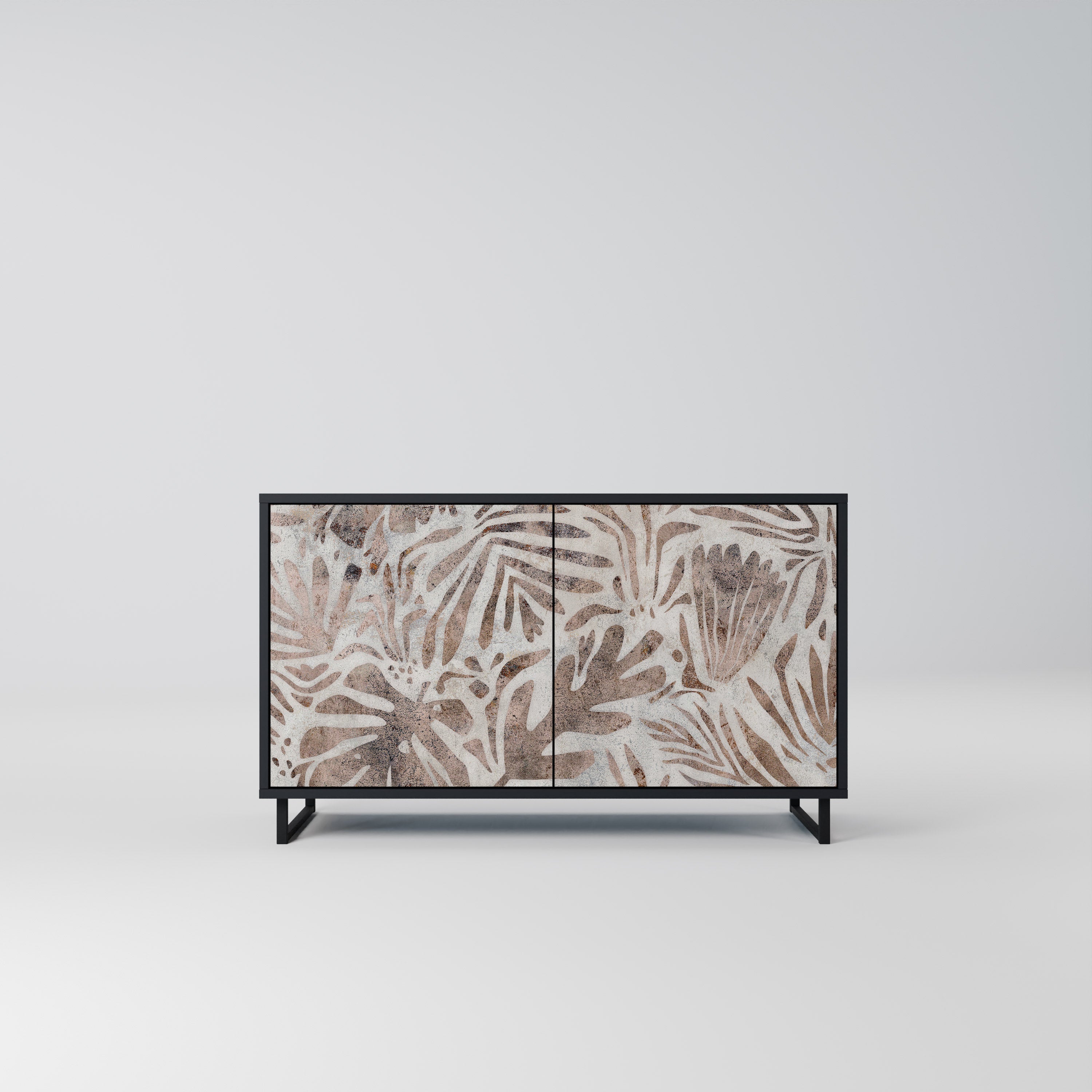 PASSING TIME Aparador de 2 Portas em Acabamento Preto