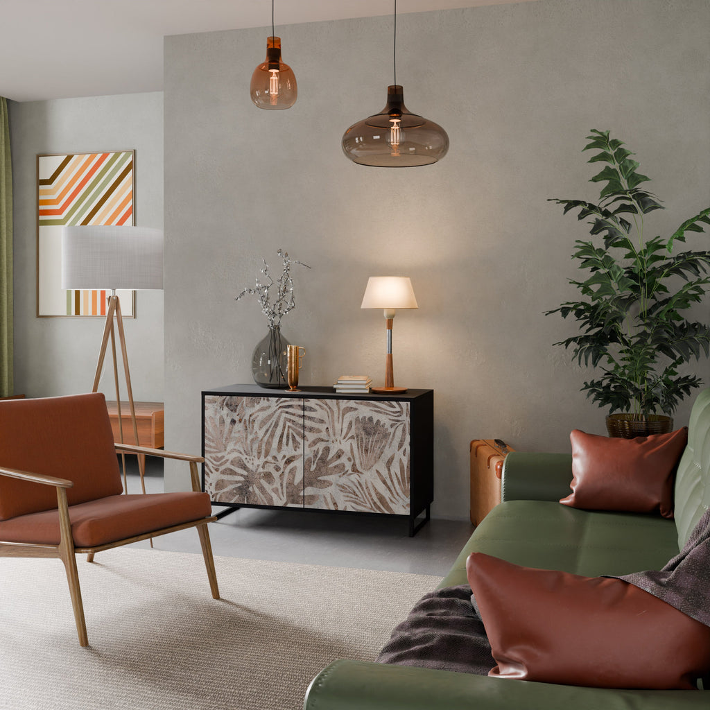 PASSING TIME Aparador de 2 Portas em Acabamento Preto