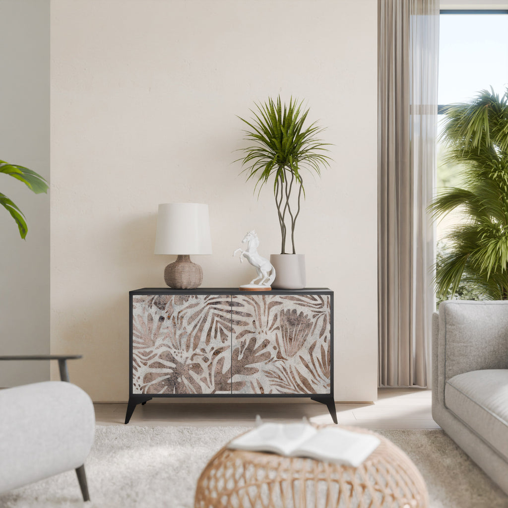 PASSING TIME Aparador de 2 Portas em Acabamento Preto