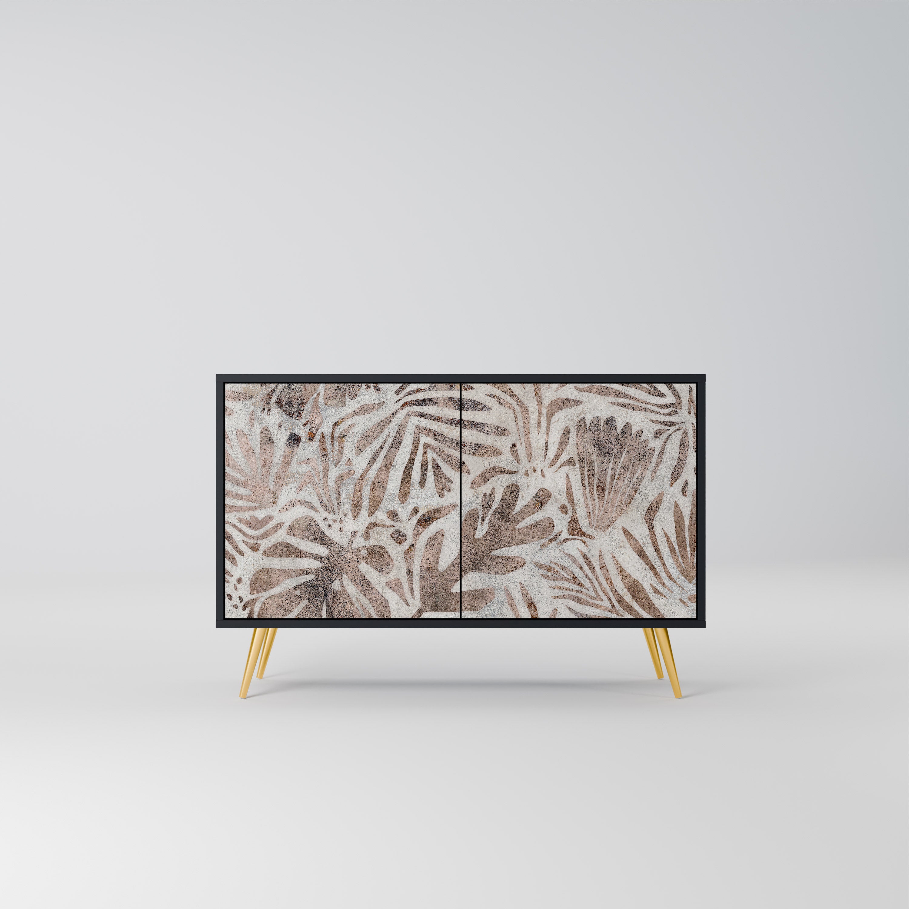 PASSING TIME Aparador de 2 Portas em Acabamento Preto