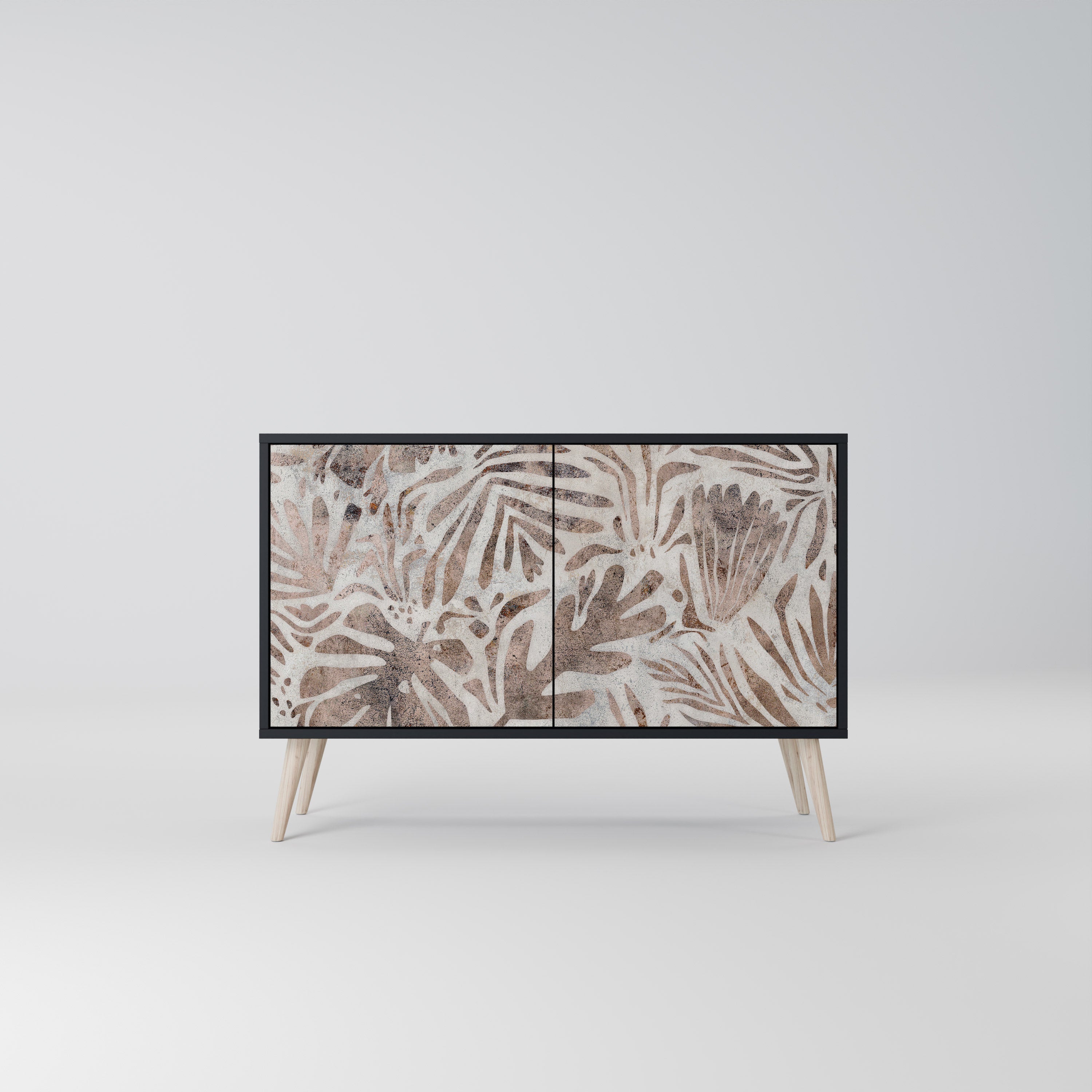 PASSING TIME Aparador de 2 Portas em Acabamento Preto