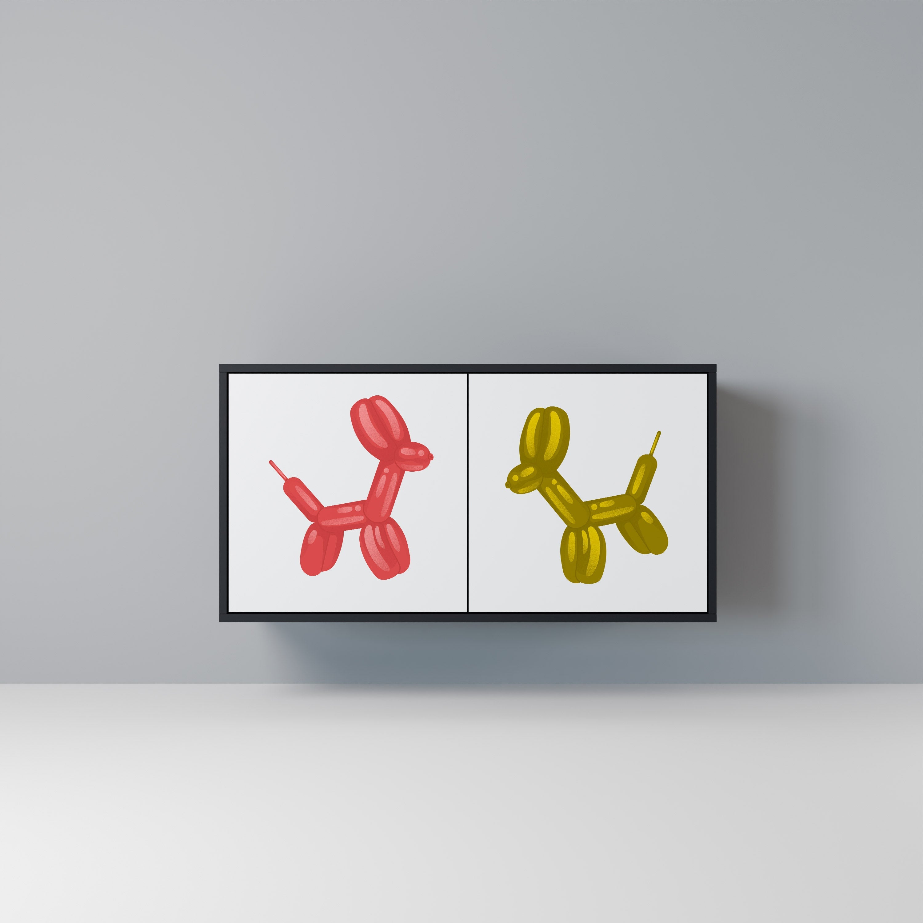 CHILDHOOD MEMORY Aparador de 2 Portas em Acabamento Preto